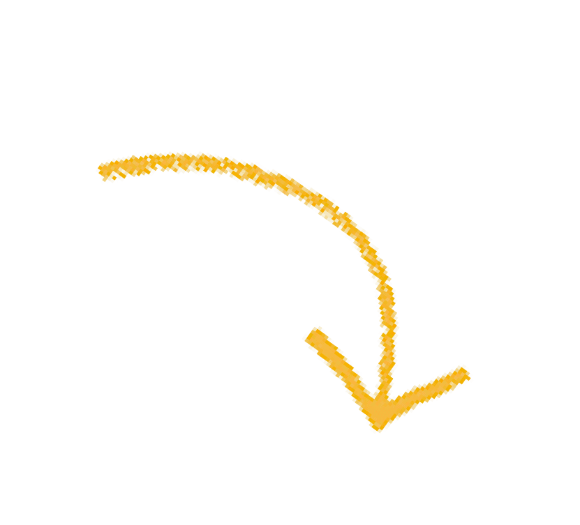 A downward-curved arrow